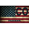 thumbnail image 1 of Parker CO Colorado Douglas County Vintage US Flag Decal Bumper Sticker 3M Vinyl 3" x 5", 1 of 3
