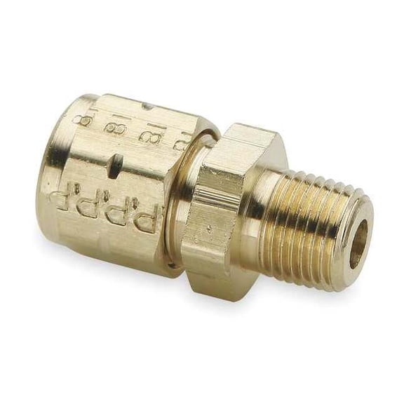 Parker 1/4" Compression x MNPT Brass Connector 10PK 68VL-4-4