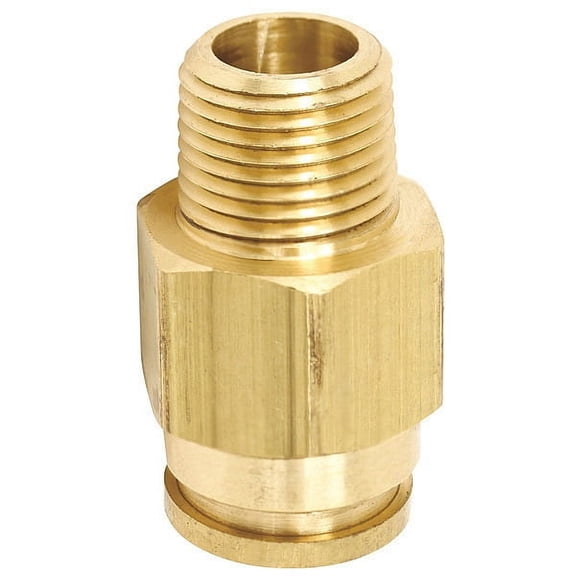 Parker Hannifin 68C-4-4 Brass Male Connector Compression Fitting, 1/4" Compression Tube x 1/4" Male Thread