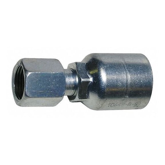 Parker Fitting,Crimp,Female JIC,Straight,1/4 10643-6-4