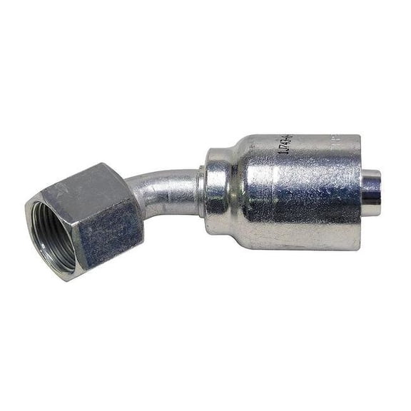 Parker Hose Fitting,Female JIC,Elbow,Hose 1/4 13743-4-4