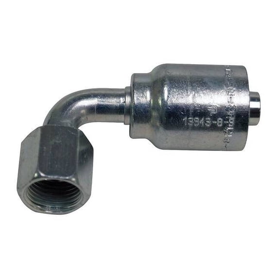 Parker Hose Fitting,Female JIC,Elbow,Hose 1/4 13943-6-4