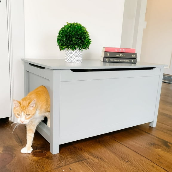 Parker Designer Catbox Litter Box Enclosure in Gray