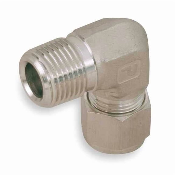 Parker 1/8" x 1/4" A-LOK x MNPT SS Male 90 Degree Elbow 4MSEL2N-316