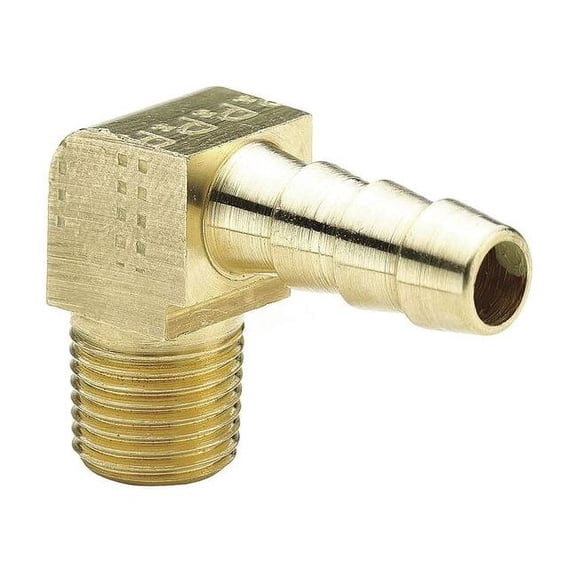 Parker 3/8" Barb x MNPT Low Lead Brass 90 Degree Elbow L129HB-6-6