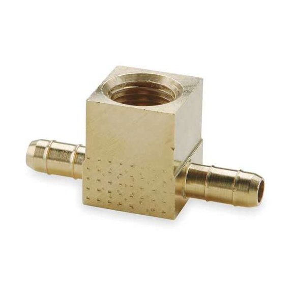 Parker Female Tee,0.096 In Tube Size,Brass 237-5/32-2