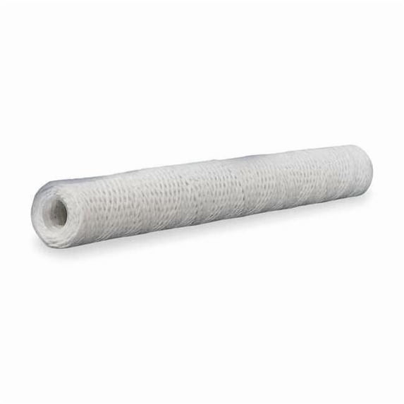 String Wound Filter Cartridge, 6 gpm, 1 Micron, 2-7/16" O.D., 20 in H, 6 PK