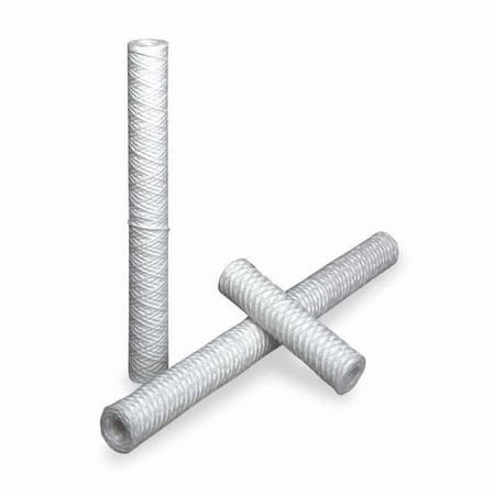 String Wound Filter Cartridge, 15 gpm, 50 Micron, 2-7/16" O.D., 30 in H, 6 PK T11R30A