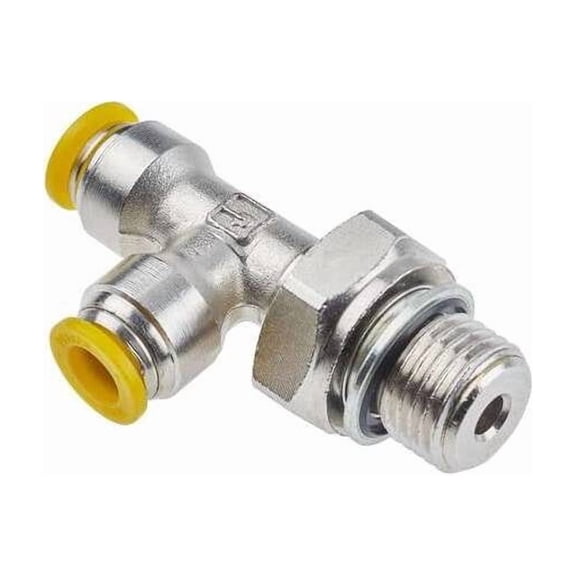 Metric Metal Push-to-Connect Fitting, Brass, Silver 171PLP-12M-4G