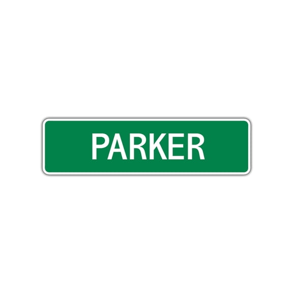 Parker Girls Children Name Letter Printed Label Indoor Outdoor Wall Plaque Decoration Aluminum Sign 4"x13.5"