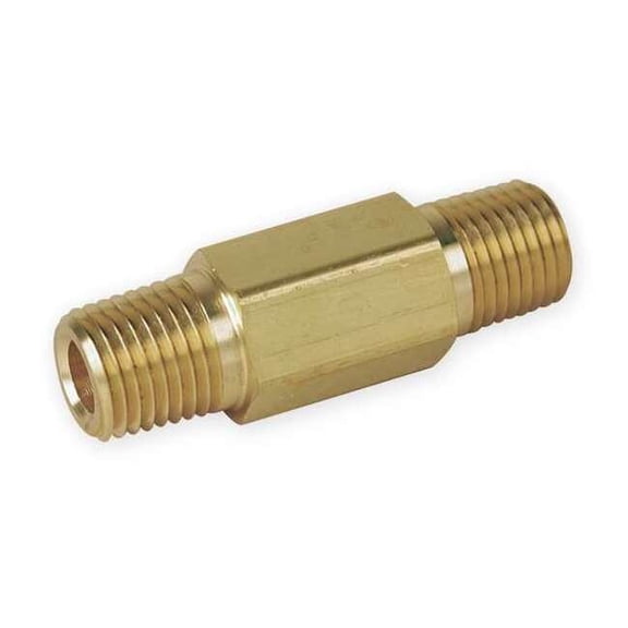 Hex Long Nipple Brass Pipe Fitting, 1/4 in Male NPT X 1/4 in Male NPT