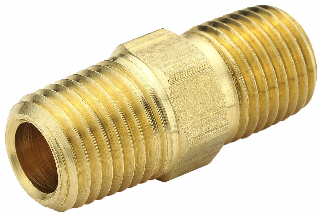 Parker Hex Nipple, Brass, 1/8 in Pipe Size,MNPT 216P-2 - Walmart.com