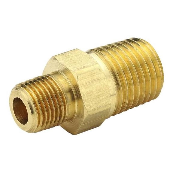 Parker Hex Reducing Nipple, Brass, 1/4 x 1/8 in 216P-4-2