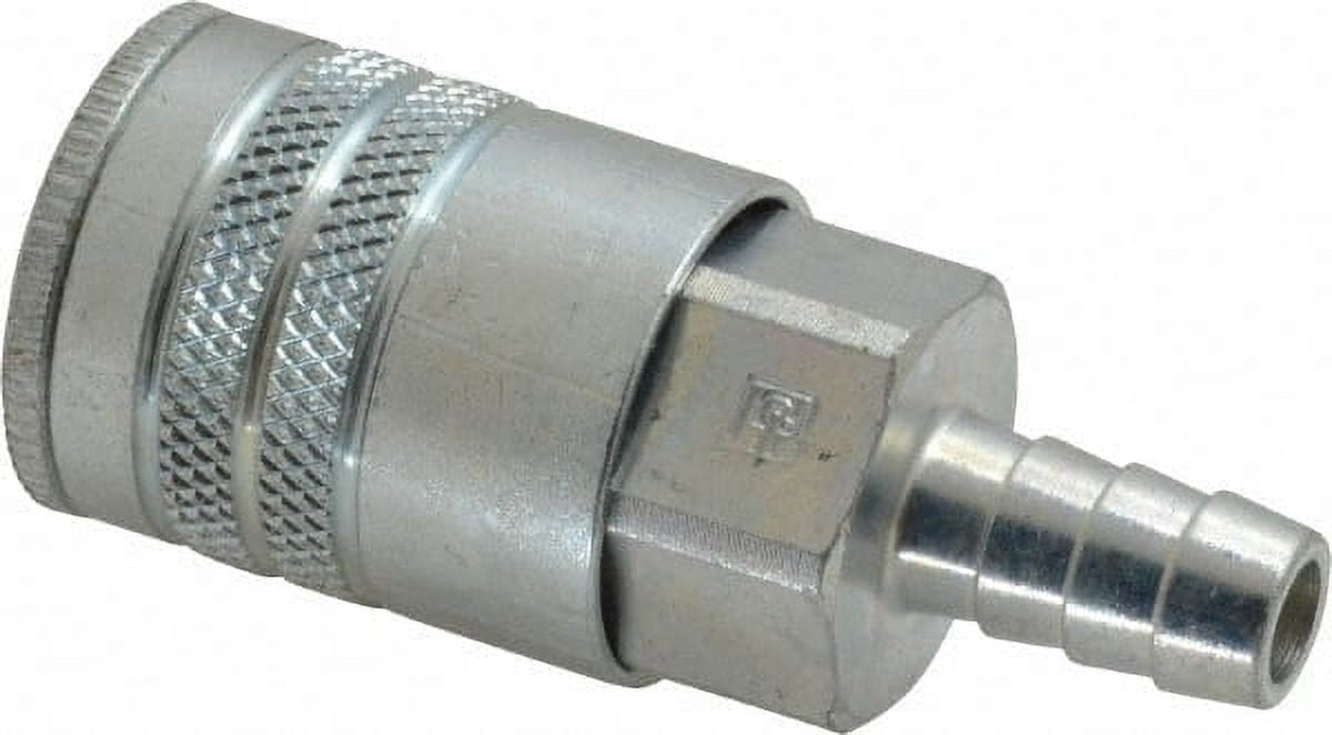 Parker Hose Barb Industrial Pneumatic Hose Coupler Steel, 3/8" Body Diam, 3/8" Hose ID