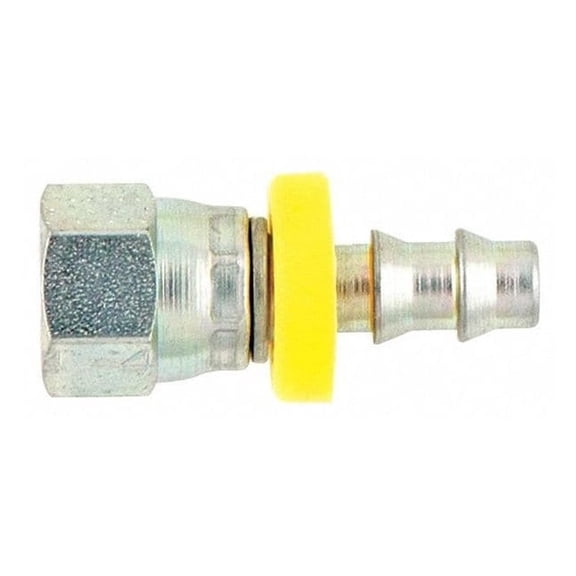 Parker Hydraulic Hose Fitting, 7/16"-20, JIC, Barb Size: 1/4 in 30682-4-4