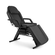 Parker II Facial Bed Massage Table Lash Extension Tattoo Chair for Spa Salon Waxing Lashing Beauty Styling Studio, Black