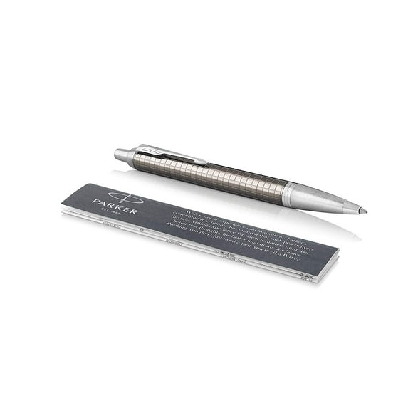 Parker IM Ballpoint Pen, Premium Dark Espresso Chiseled with Medium Point Black Ink Refill (1975566)