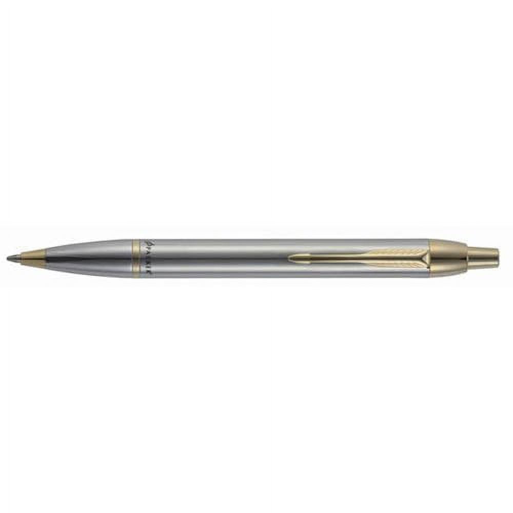Parker Ballpoint Pen Jotter Classic Stainless Steel with Gold Trim