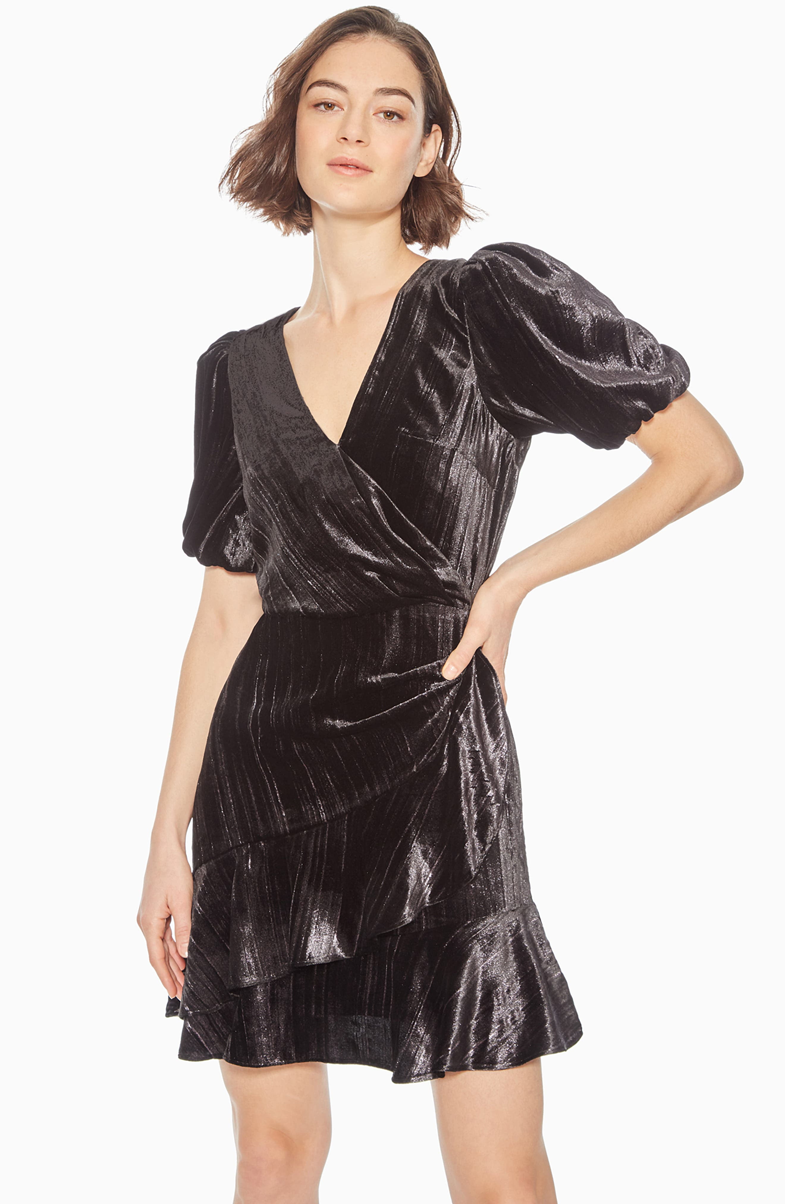 Parker Imperial Foil Hayden Velvet Mini Dress, US 10, Women's