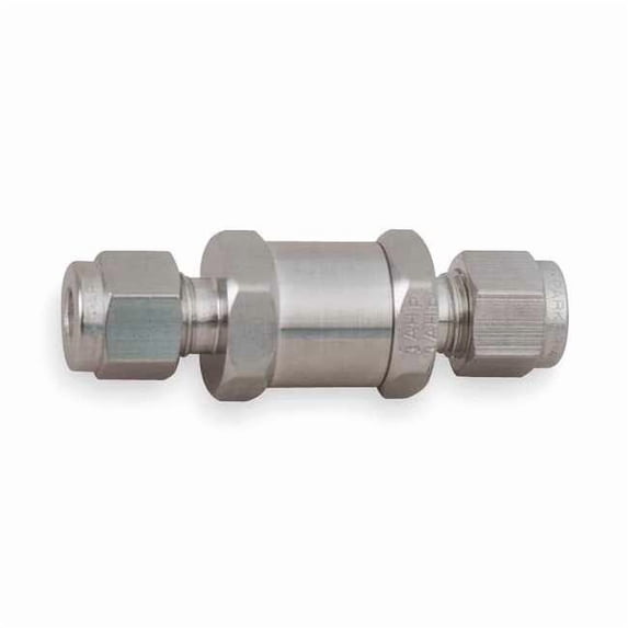 Parker 3/8" A-LOK(R) Stainless Steel Instrumentation Check Valve 6A-C6L-10-SS