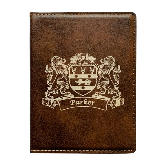 Parker Irish Coat of Arms Leather Passport Wallet