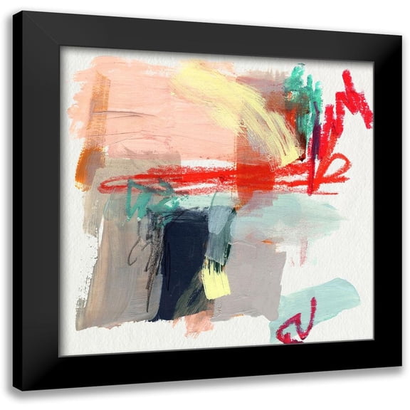 Parker, Jennifer Paxton 12x12 Black Modern Framed Museum Art Print Titled - Abstract Metro Maps I