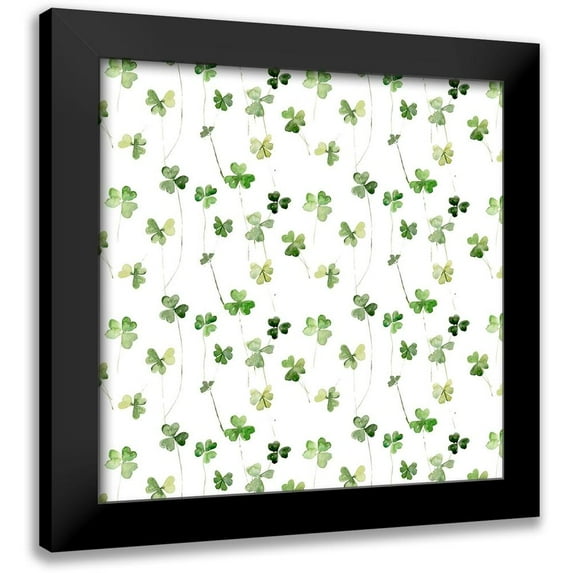Parker, Jennifer Paxton 12x12 Black Modern Framed Museum Art Print Titled - Clover Sayings Collection H