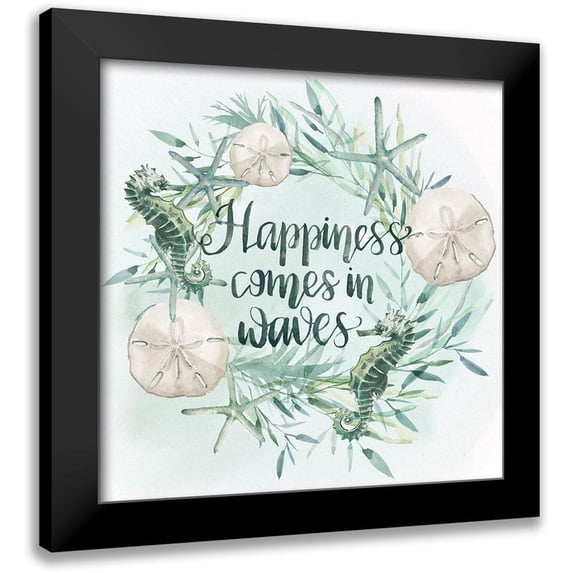 Parker, Jennifer Paxton 12x12 Black Modern Framed Museum Art Print Titled - Drawn to the Sea VI