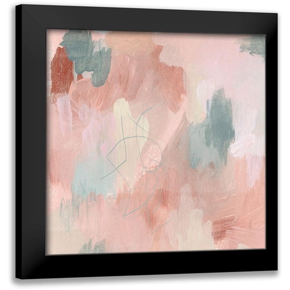 Parker, Jennifer Paxton 12x12 Black Modern Framed Museum Art Print Titled - Muddled Apricot IV