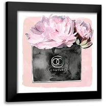 Parker, Jennifer Paxton 12x12 Black Modern Framed Museum Art Print Titled - Peonies in Couture I