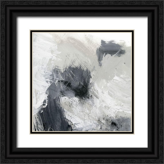 Parker, Jennifer Paxton 12x12 Black Ornate Wood Framed with Double Matting Museum Art Print Titled - Muddled Neutrals VI