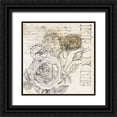 thumbnail image 1 of Parker, Jennifer Paxton 12x12 Black Ornate Wood Framed with Double Matting Museum Art Print Titled - Rose Romance III, 1 of 4