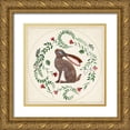 thumbnail image 1 of Parker, Jennifer Paxton 12x12 Gold Ornate Wood Framed with Double Matting Museum Art Print Titled - Bunny Folklore III, 1 of 4