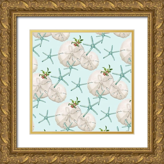 Parker, Jennifer Paxton 12x12 Gold Ornate Wood Framed with Double Matting Museum Art Print Titled - Tis the Seasun Collection F
