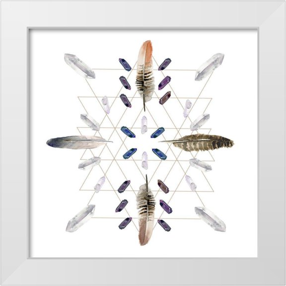 Parker, Jennifer Paxton 12x12 White Modern Wood Framed Museum Art Print Titled - Crystal Matrix IV