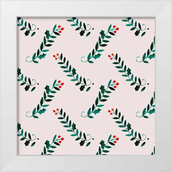 Parker, Jennifer Paxton 12x12 White Modern Wood Framed Museum Art Print Titled - Folk Snowman Forest Collection G