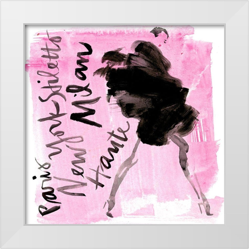 Runway II Pink and Black Fashion Canvas Art Print
