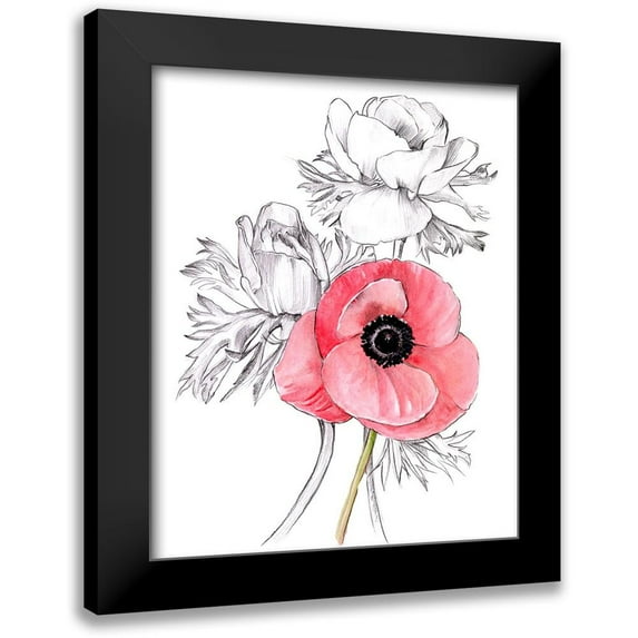 Parker, Jennifer Paxton 12x14 Black Modern Framed Museum Art Print Titled - Anemone by Number I