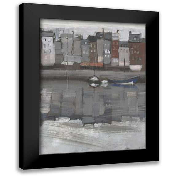 Parker, Jennifer Paxton 12x14 Black Modern Framed Museum Art Print Titled - Fishing Village I