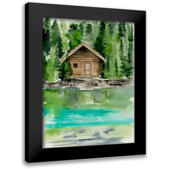 Parker, Jennifer Paxton 12x14 Black Modern Framed Museum Art Print Titled - Lake Views II
