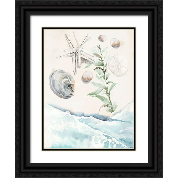 Parker, Jennifer Paxton 12x14 Black Ornate Wood Framed with Double Matting Museum Art Print Titled - Washing Ashore II