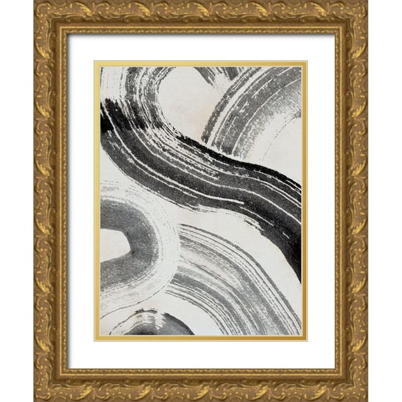 Parker, Jennifer Paxton 12x14 Gold Ornate Wood Framed with Double Matting Museum Art Print Titled - Zen Flow III