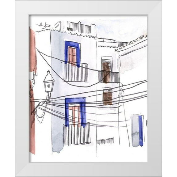 Parker, Jennifer Paxton 12x14 White Modern Wood Framed Museum Art Print Titled - Alley Light I