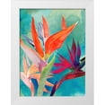 thumbnail image 1 of Parker, Jennifer Paxton 12x14 White Modern Wood Framed Museum Art Print Titled - Vivid Birds of Paradise I, 1 of 4