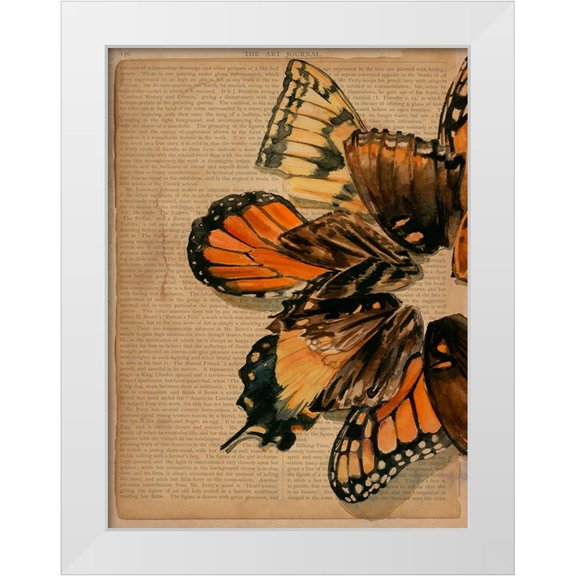 Parker, Jennifer Paxton 12x14 White Modern Wood Framed Museum Art Print Titled - Winged Wreath II