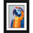 thumbnail image 1 of Parker, Jennifer Paxton 13x18 Black Ornate Wood Framed with Double Matting Museum Art Print Titled - Pop Art Parrot I, 1 of 4