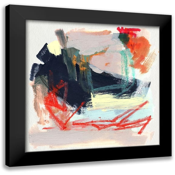 Parker, Jennifer Paxton 15x15 Black Modern Framed Museum Art Print Titled - Abstract Metro Maps IV