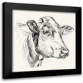 thumbnail image 1 of Parker, Jennifer Paxton 15x15 Black Modern Framed Museum Art Print Titled - Holstein Portrait Sketch I, 1 of 5