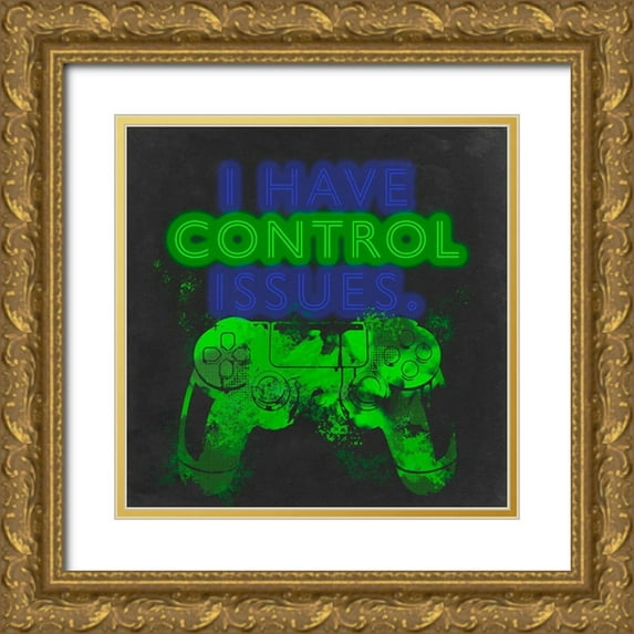 Parker, Jennifer Paxton 15x15 Gold Ornate Wood Framed with Double Matting Museum Art Print Titled - Control Freak II