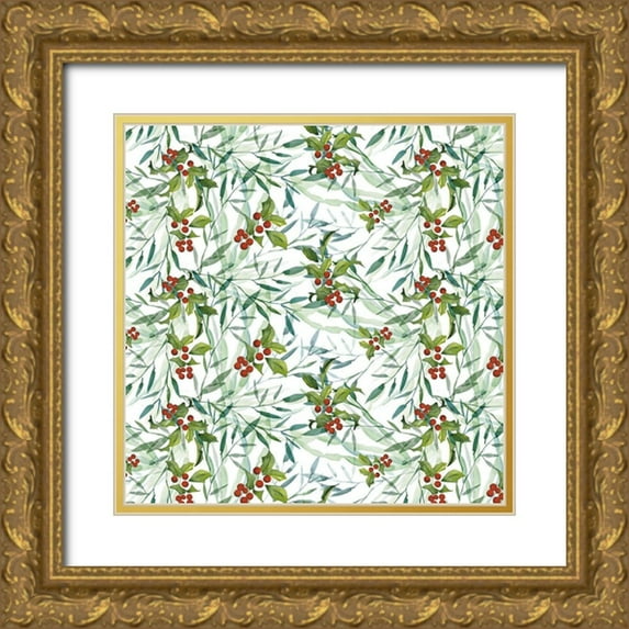 Parker, Jennifer Paxton 15x15 Gold Ornate Wood Framed with Double Matting Museum Art Print Titled - Tis the Seasun Collection H